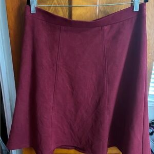 Chic Maroon A-Line Skirt
